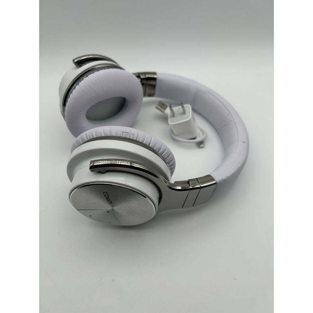 Cowin E7 Pro Active Noise Cancelling Bluetooth Wireless Headphones White Tested